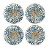 Bonna China Española dia.9"  Round Decorated Porcelain Plate (Set of 4)